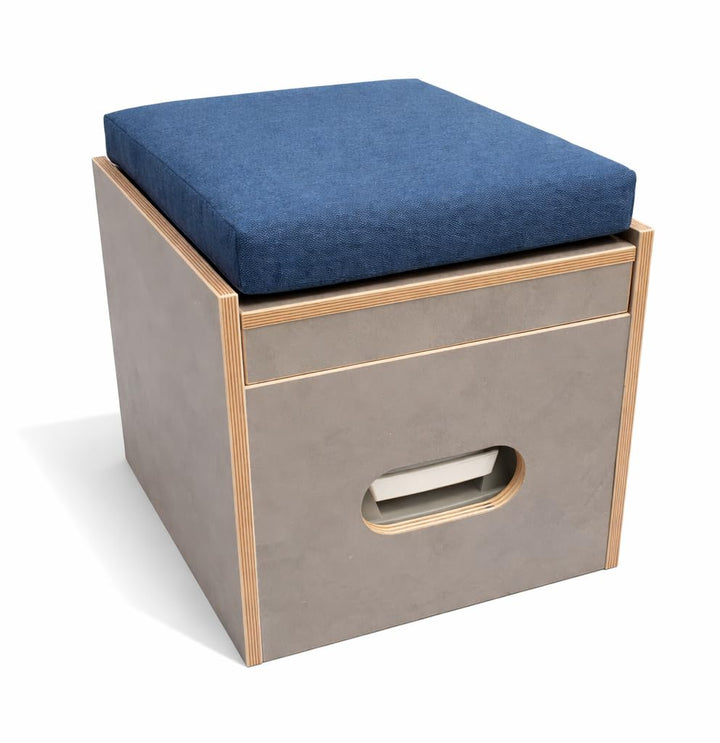 Toilette Porta Potti 335 mit Toilettenhocker grau und Polster blau