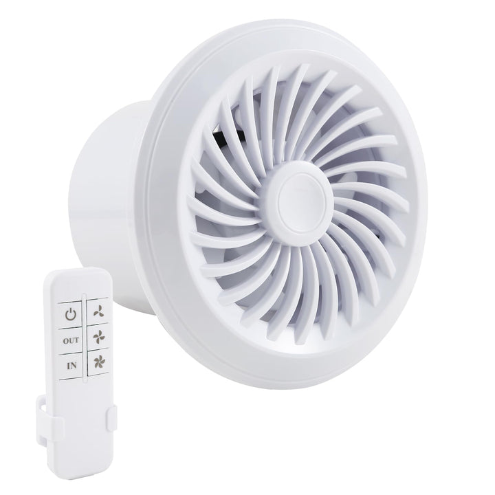 Badlüfter 100mm, 130m³/h Abluftventilator mit Fernbedienung, Rohrventilator, 3 Geschwindigkeiten Lüf