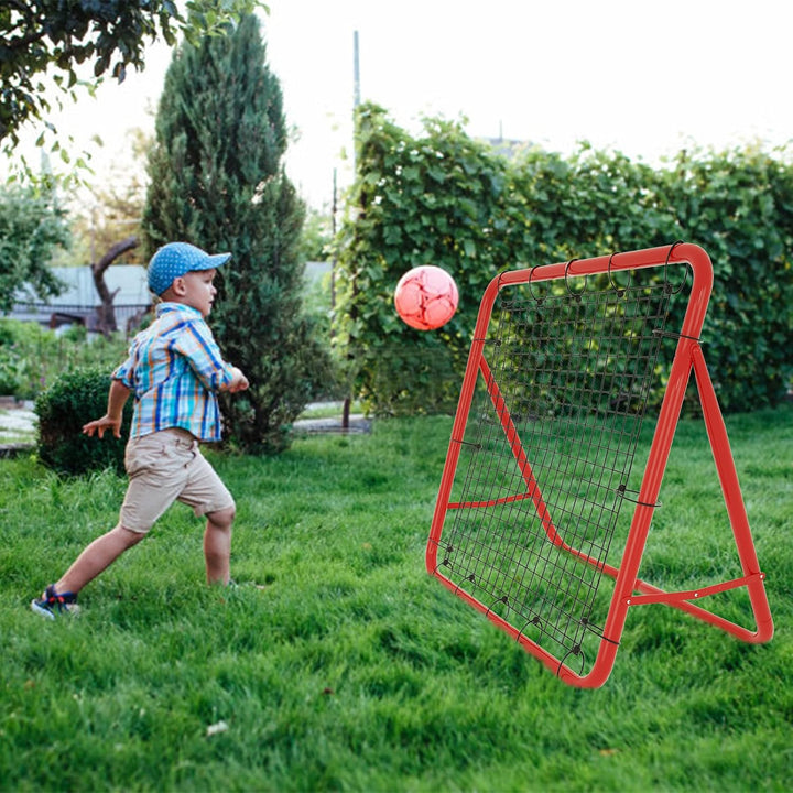 Fussball Rebounder Netz Fussball Tor Rückprallwand Netz Faltbar Kicker Fussballtor, 4 Verstellbare S