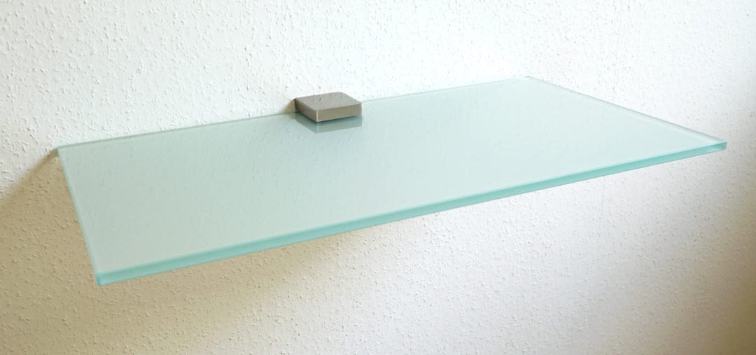 Dekoleidenschaft Wandregal aus 10mm Glas, satiniert, Verschiedene Formen und Grössen, Glasregal, Gla