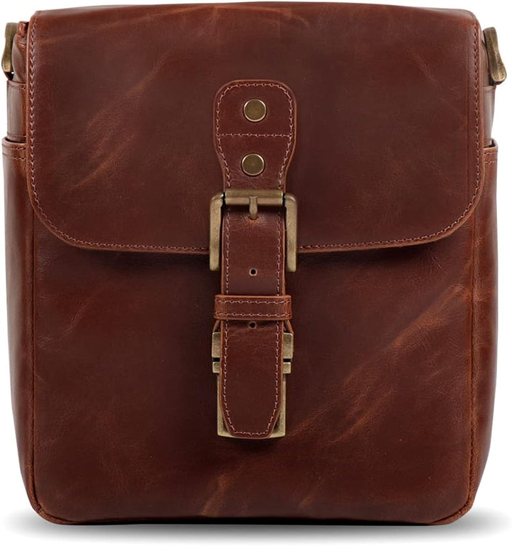 MegaGear MG1523 Kameratasche - Kuriertasche aus Leder für Spiegellose, Sofortbild - und DSLR Kameras