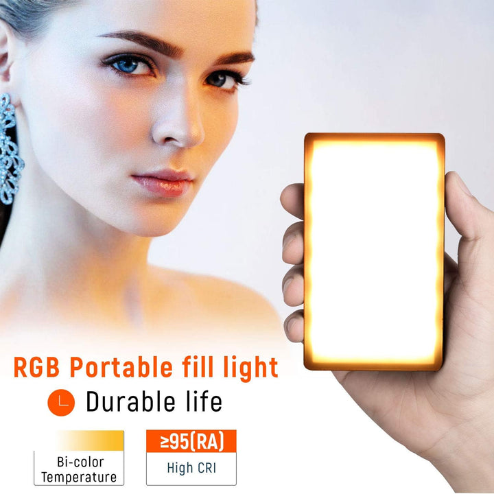 RB08P Led Videoleuchte RGB Zweifarbig 2500K ~ 8500K Video Licht Kamera Videolicht Einstellbar für Se