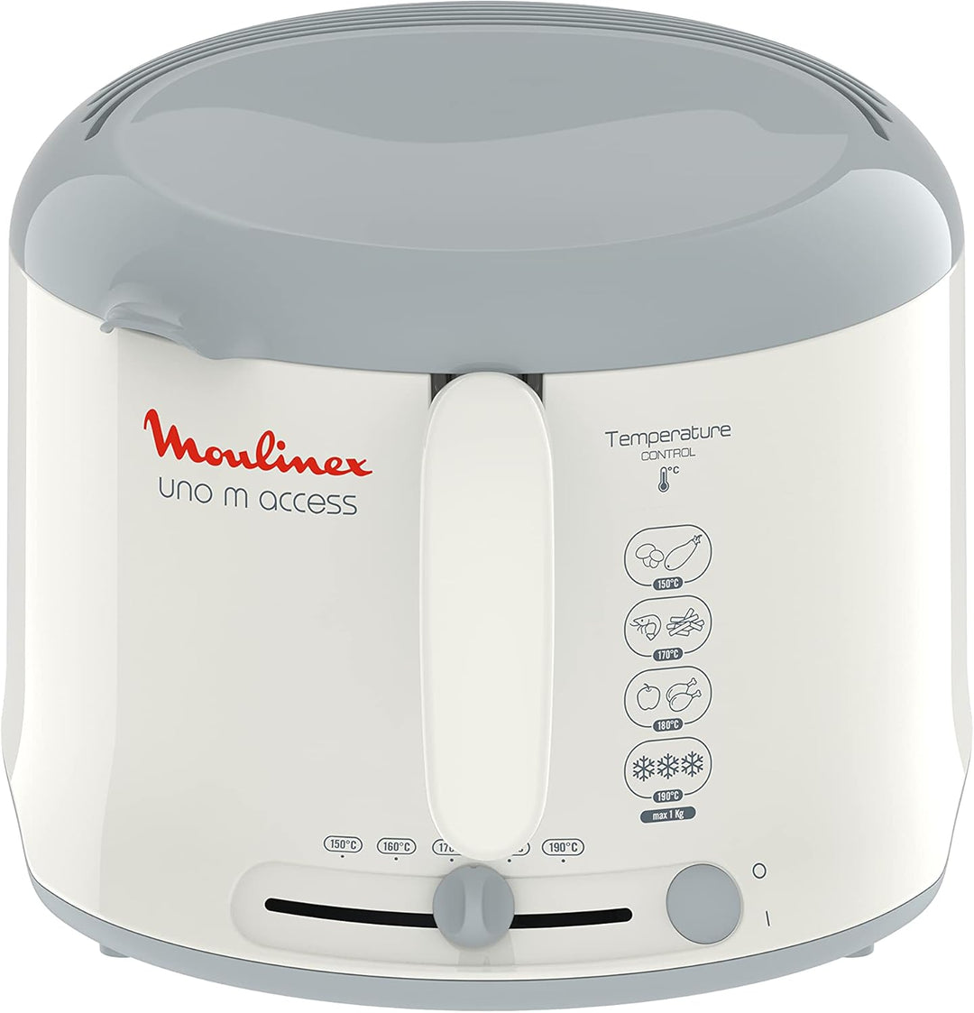 Moulinex AF1211 Uno M Access Fritteuse | Fassungsvermögen: 1 kg | wärmeisoliertes Thermogehäuse | ei