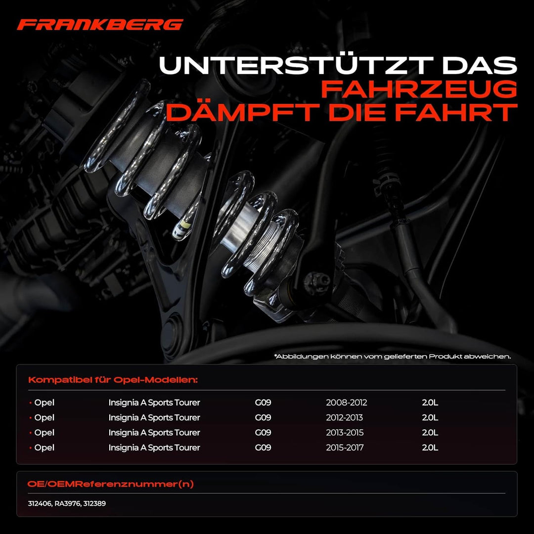 Frankberg 2x Federn Fahrwerksfeder Vorderachse Kompatibel mit Insignia A Sports Tourer G09 2.0 CDTi