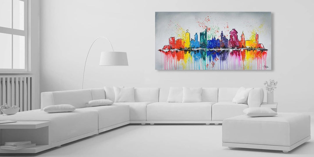 Monica Mirafiori I 100% HANDGEMALT I Gemälde Lipsk I 100x50cm | Gemälde Handgemalt | Acrylgemälde |