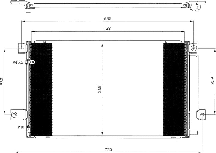 NRF 35628 Kondensator, Klimaanlage