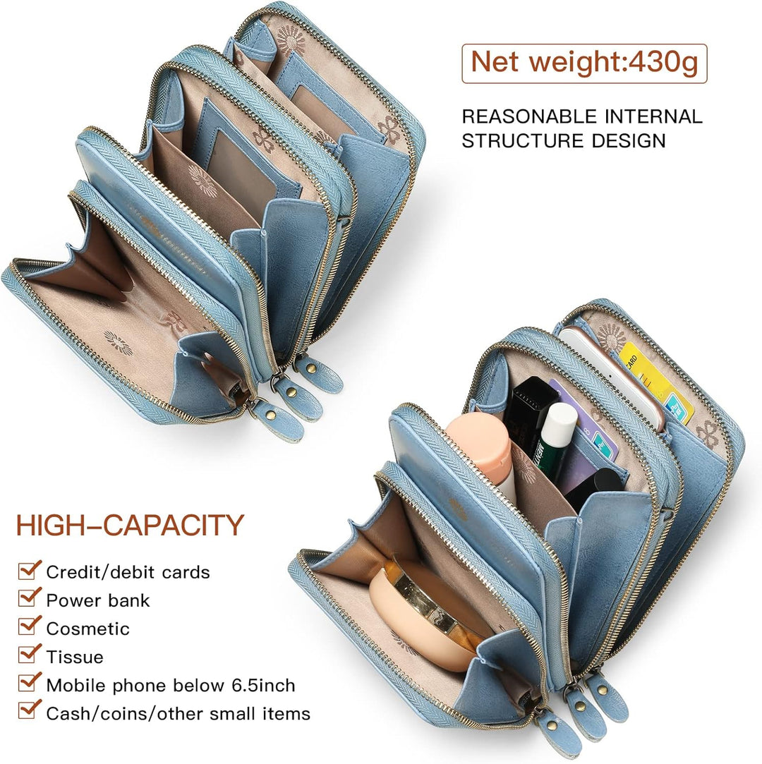 SENDEFN Handytasche zum Umhängen - Handy Umhängetasche Damen Handytasche Leder Handytasche mit Geldb