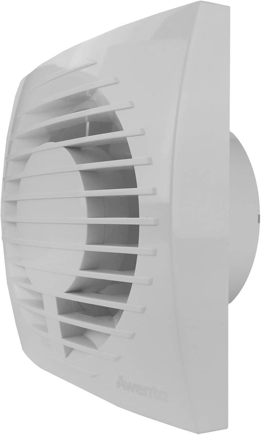 VONLIS Badventilator Badlüfter Lüfter Bad Ventilator Einbautiefe 50 mm kurz Ø 100 mm Nachlauf/Timer
