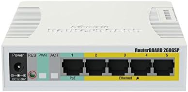 MikroTik RB260GSP verwaltet Gigabit Ethernet (10/100/1000) Anschluss Ethernet, unterstützt die Strom