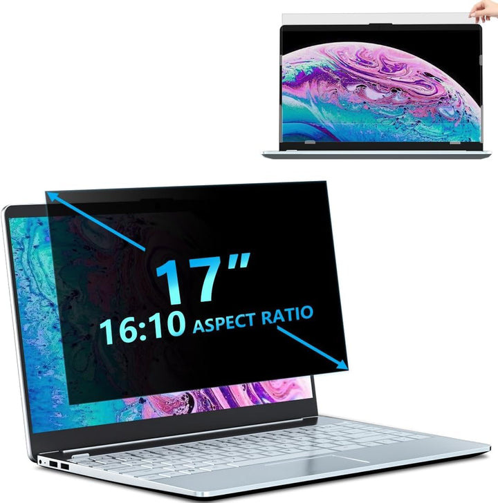 STARY Sichtschutzfolie Laptop 17 Zoll 16:10 Blickschutzfilter, Anti-Blaulicht, Anti-Glare, abnehmbar