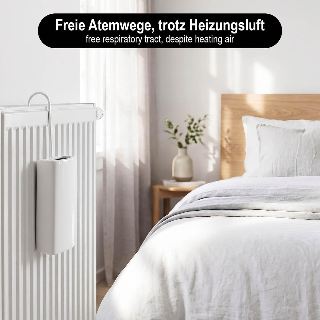 com-four® 2x Luftbefeuchter Heizung, Heizkörper Luftbefeuchter | Heizung Wasserverdunster aus Kerami