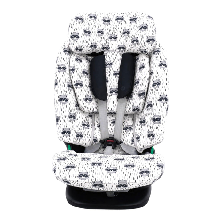 JYOKO Kids Bezug kompatibel mit Bebeconfort, Maxi Cosi Titan Pro, aus Baumwolle (Raccoon) Titan Pro