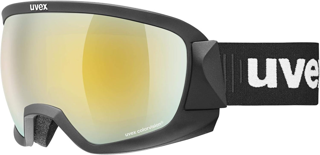 Uvex Unisex Contest Cv Skibrille (1er Pack) Einheitsgrösse black mat/gold-green, Einheitsgrösse blac