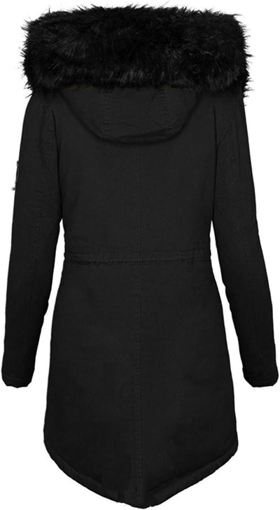 Winterjacke Damen Grosse Grössen Winter Parka Jacke Damen Gefütterte Sweatjacke Damen Einfarbig Kapu