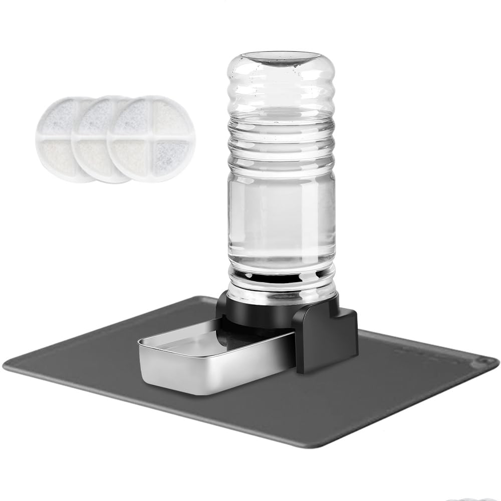 Marchul 7.2L Hund Wasserspender mit Tischset, Grosser Automatischer Wasserspender mit Edelstahl Wass
