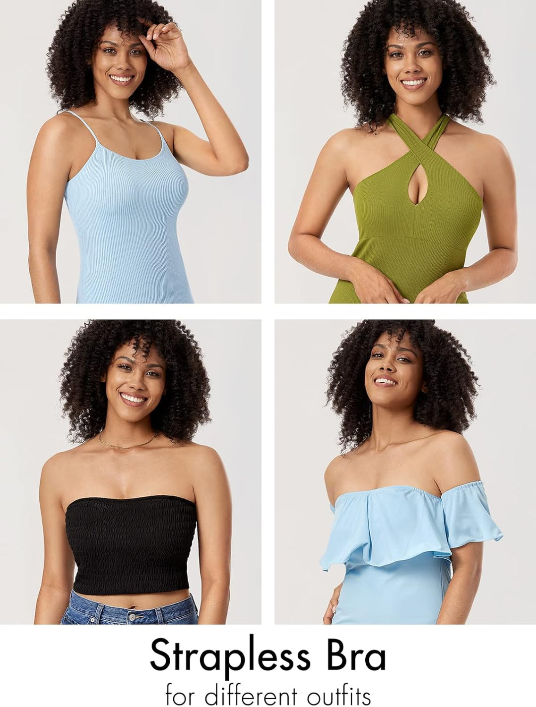 AISILIN Damen Trägerloser BH Grosse Grössen Minimizer Bandeau BH mit Bügel Spitze Multiway Ungefütte