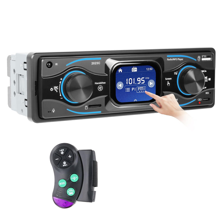 Hikity 1 Din Autoradio mit Touchscreen, Radio 1 DIN mit FM, Bluetooth,USB/SD/AUX-IN, Freisprecheinri