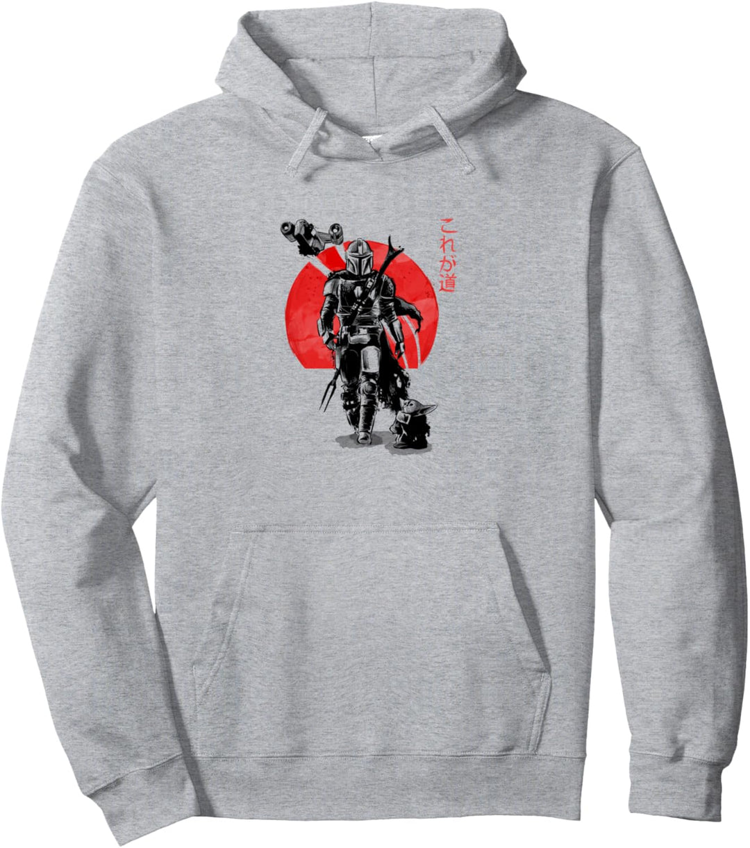 Star Wars The Mandalorian The Child Red Sun Ink Portrait Pullover Hoodie