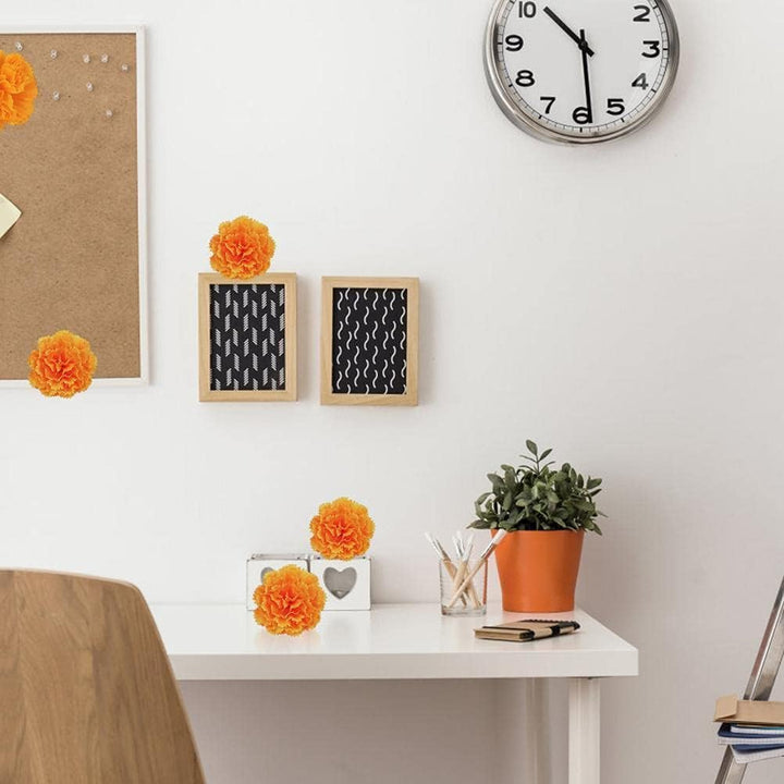 RUSTOO Künstliche Ringelblumen 80 Stück, Seidentuch Ringelblumen Dekorationsset, DIY Ringelblumen Gi