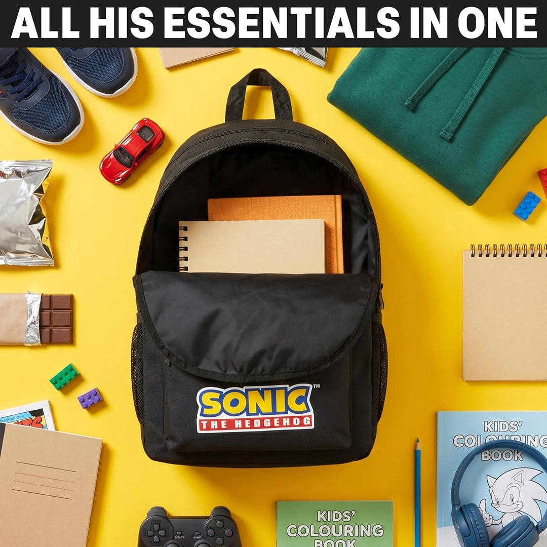 Get Trend Sonic The Hedgehog Rucksack Jungen, 46 x 32 x 16 cm, Verstellbarer Reisetasche für Schule