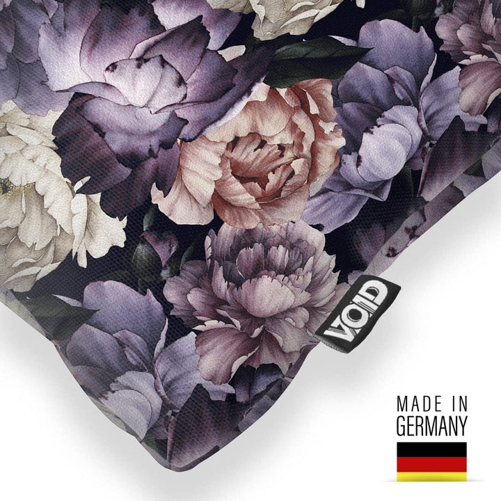 VOID Lila Blumen Pfingstrosen Kissenbezug Kissenhülle Sofakissen Kissen Deko Outdoor-Kissen Dekokiss