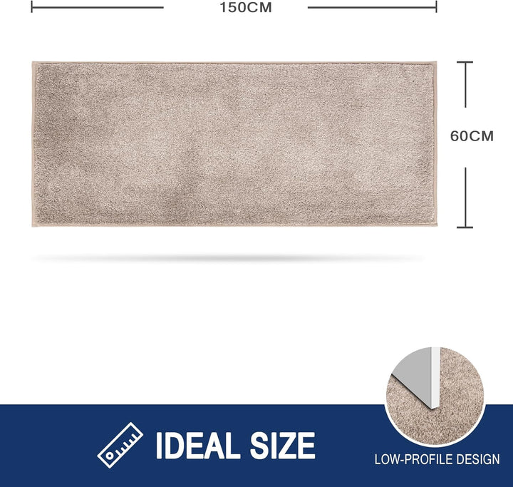 FCSDETAIL Schmutzfangmatte Innen Lang 60 x 150 cm, rutschfeste waschbare Fussmatte, absorbierend Tür
