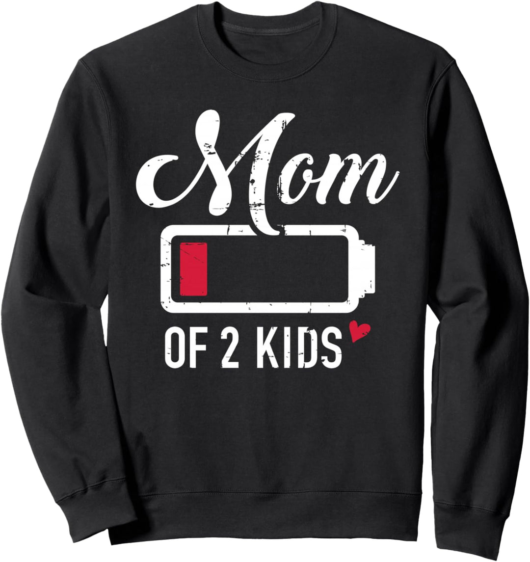 Mama von zwei Kindern leere Batterie Sweatshirt