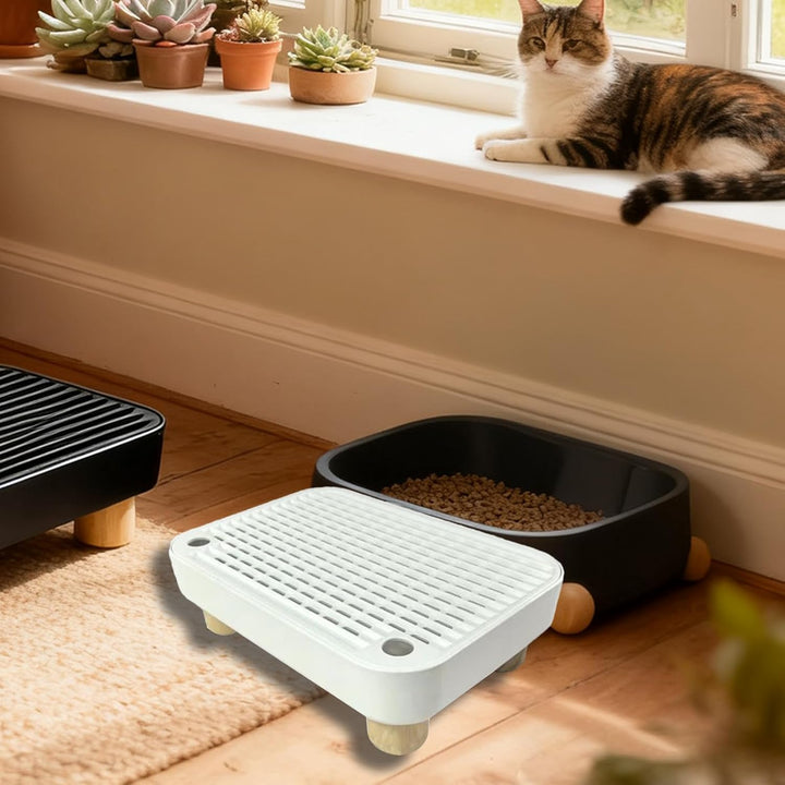 Katzenstreu Box Stufe | Stufe Für Ältere Katzen Mit Filterfunktion | rutschfeste Kätzchen Katzenklo