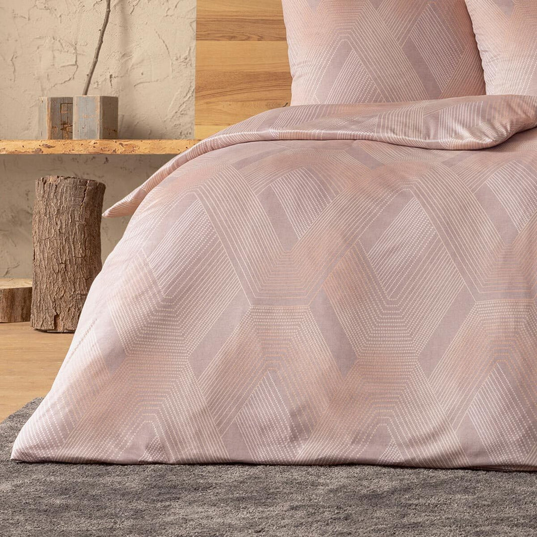 ESTELLA Mako Interlock Jersey Bettwäsche Quinn Altrosa 1 Bettbezug 155 x 220 cm + 1 Kissenbezug 80 x