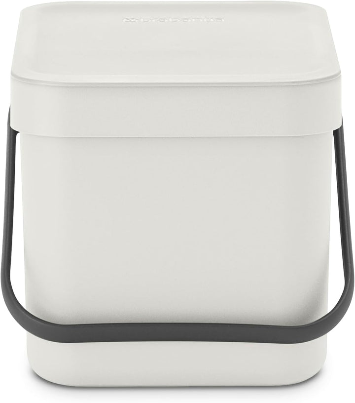 Brabantia - Sort & Go Abfallbehälter 6L - Kleiner Recyclingbehälter - Tragegriff - Pflegeleicht - Fü
