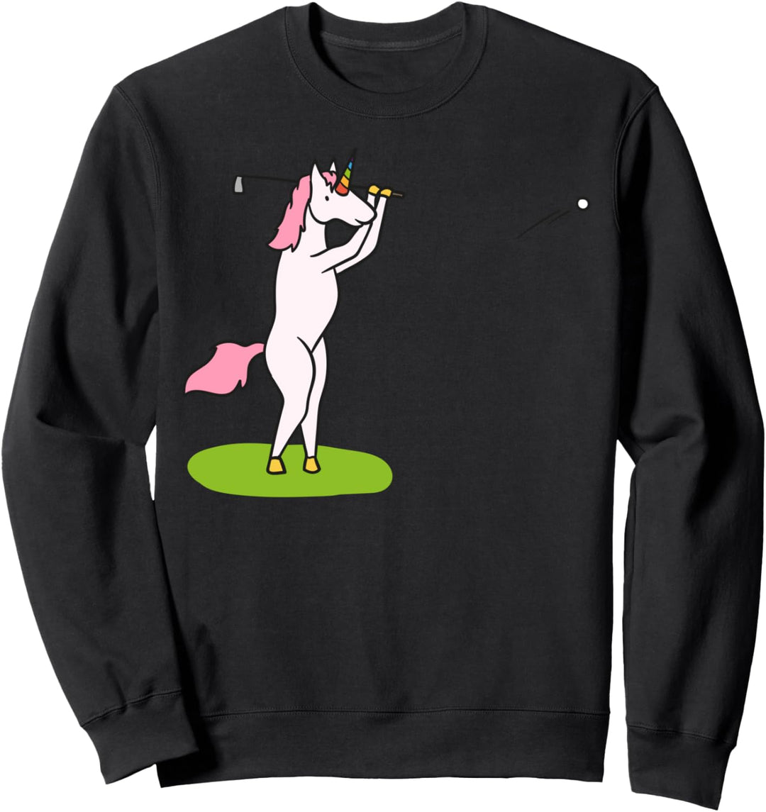 Golfendes Einhorn / Einhorn Golf Sweatshirt