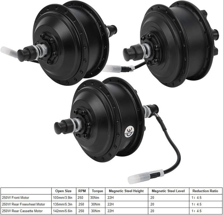 Alomejor 36V 250W Elektroradnabenmotor Ebike Bürstenloser Radnabenmotor Elektroroller Vorder- und Hi