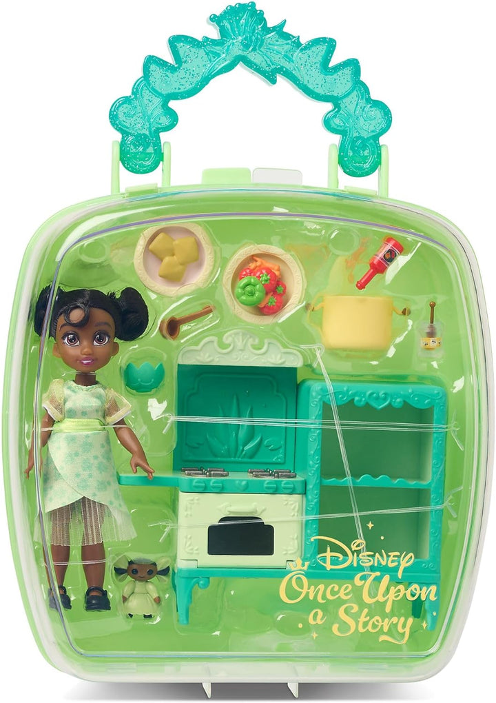 Disney Store Offizielles Tiana Minipuppen-Spielset, Küss den Frosch, Once Upon a Story Kollektion, 1