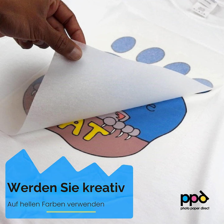 PPD 70xA4 Inkjet Premium Transferpapier Hell/Dunkel, für Bügeleisen und Transferpresse PPD-5-70