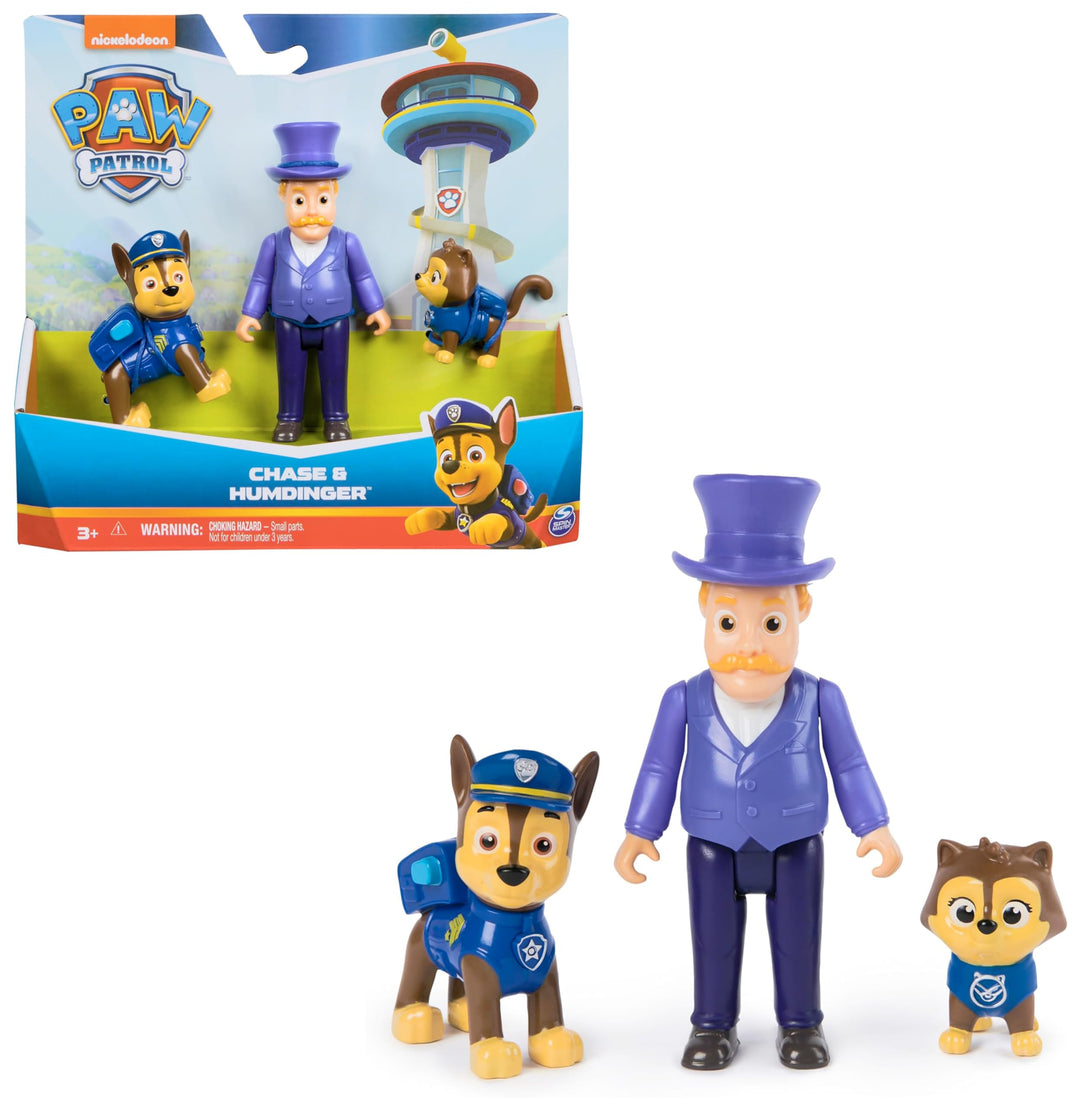 PAW PATROL Hero Pups – Actionfiguren-Set mit 1 Chase Hundefigur, 1 Chaos-Kätzchen Figur und 1 Bürger