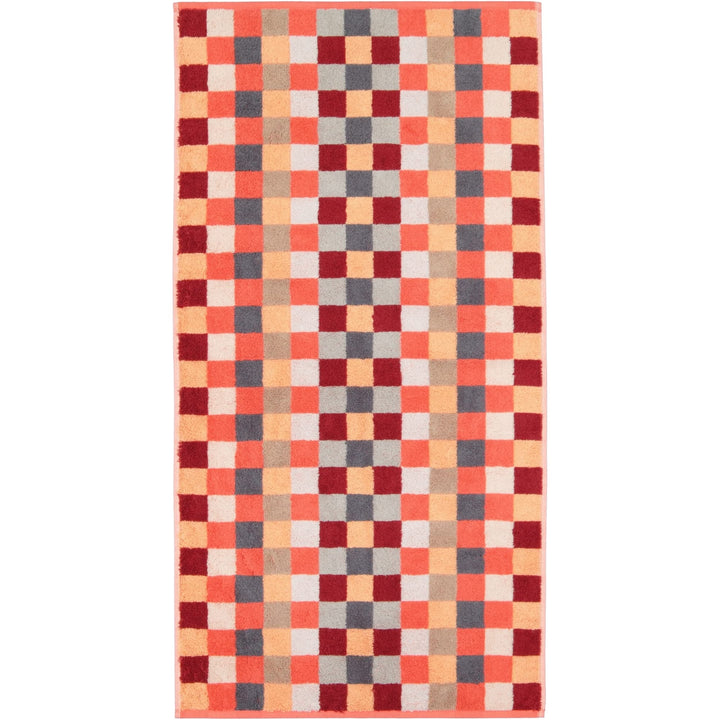 CAWÖ Home Handtücher Unique Karo 942 Koralle - 22 Duschtuch 70x140 cm, Duschtuch 70x140 cm