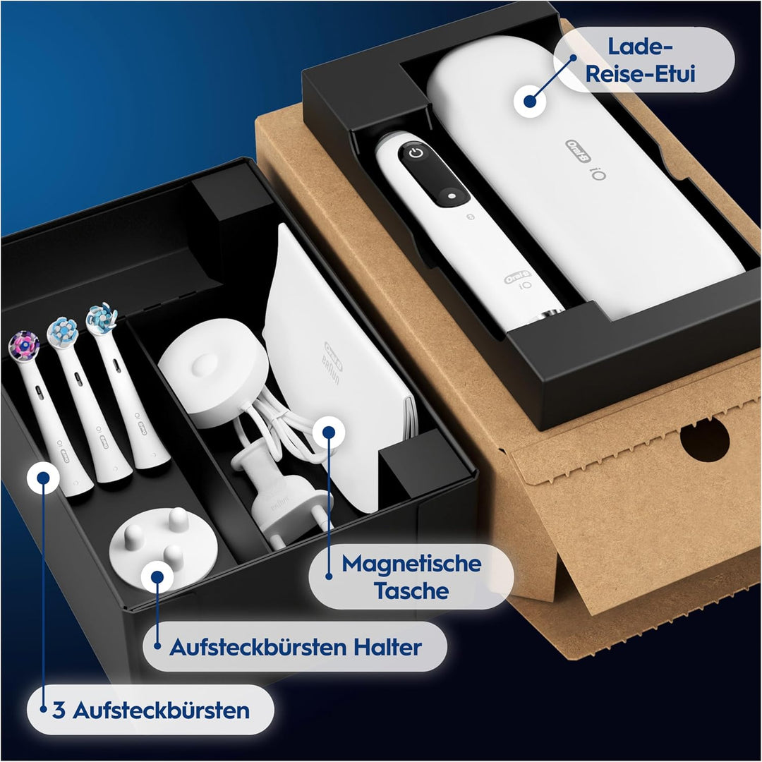 Oral-B iO Series 9 Plus Edition Elektrische Zahnbürste/Electric Toothbrush, PLUS 3 Aufsteckbürsten,
