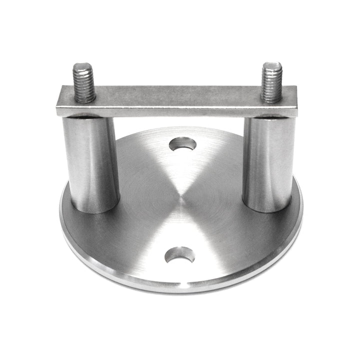 PRIOstahl Pfostenträger Pfostenhalter Wandanker Wandflansch Handlauf Bodenanker x 1 Halter Rund Ansc