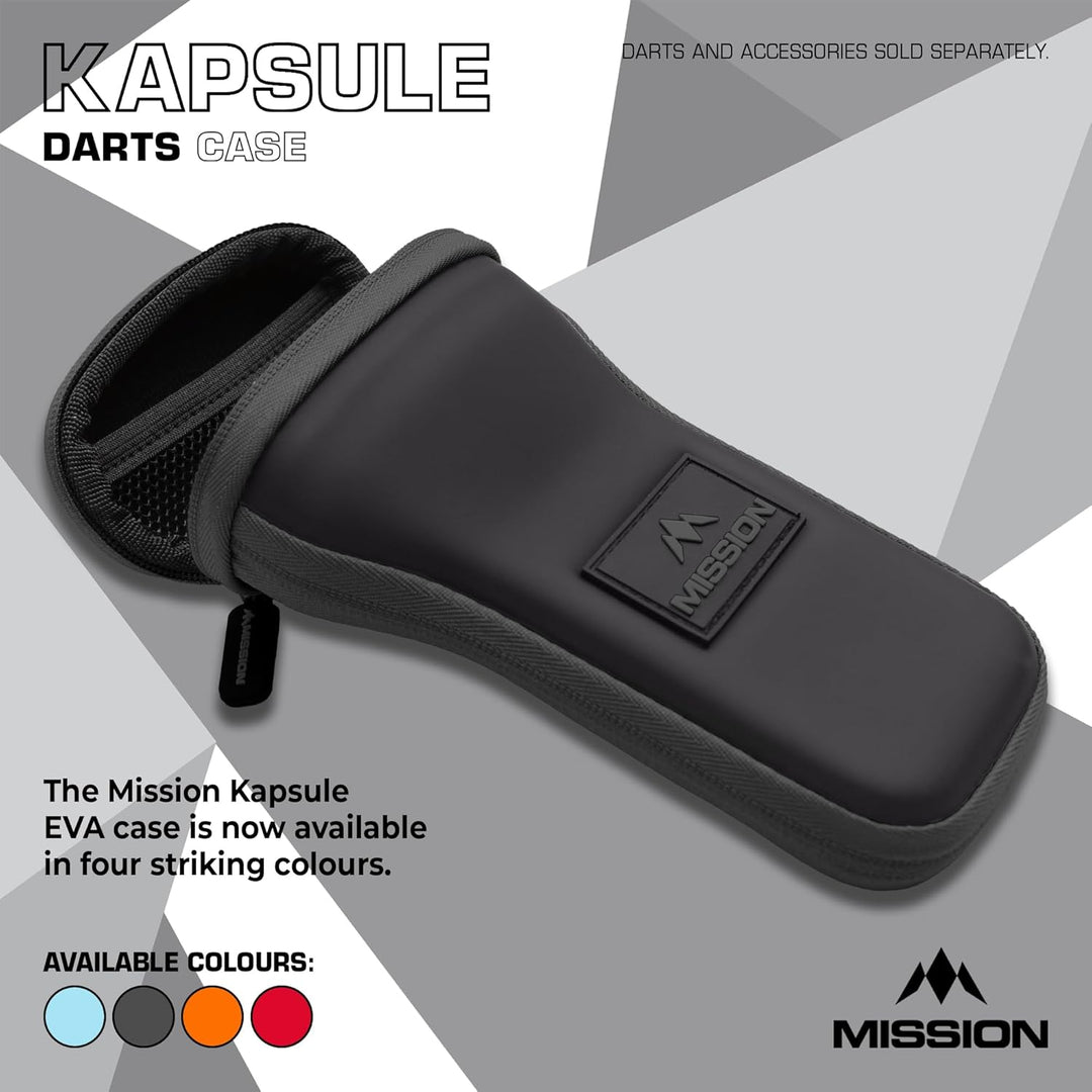 Mission Darts Kapsule EVA-Etui, mehrere Farboptionen, Dart-Etui, Aufbewahrungstasche., grau, Einheit
