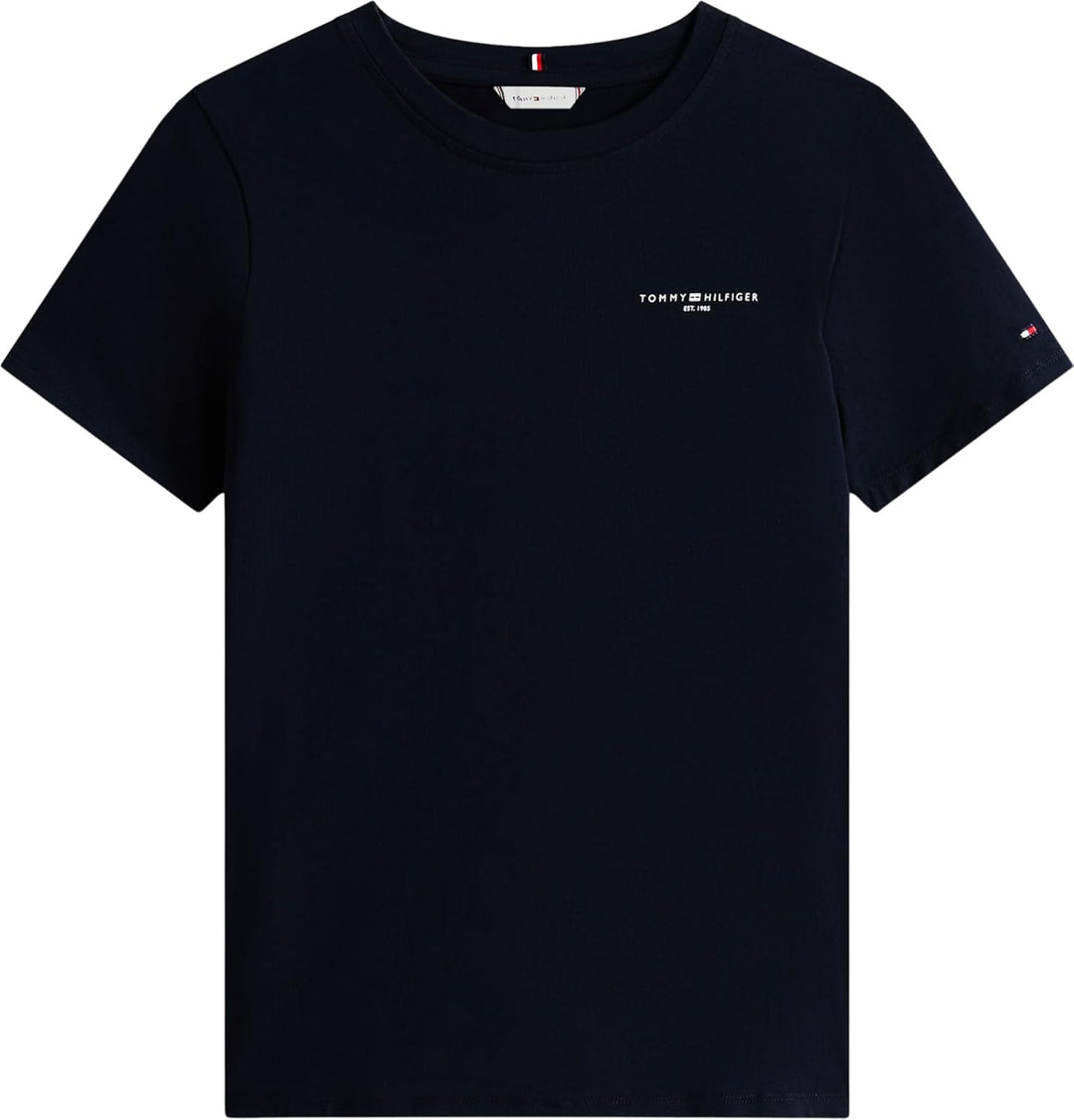 Tommy Hilfiger Damen T-Shirt Kurzarm 1985 Reg Mini Corp Logo C-Nk Ss Rundhalsausschnitt XXS Blue (No