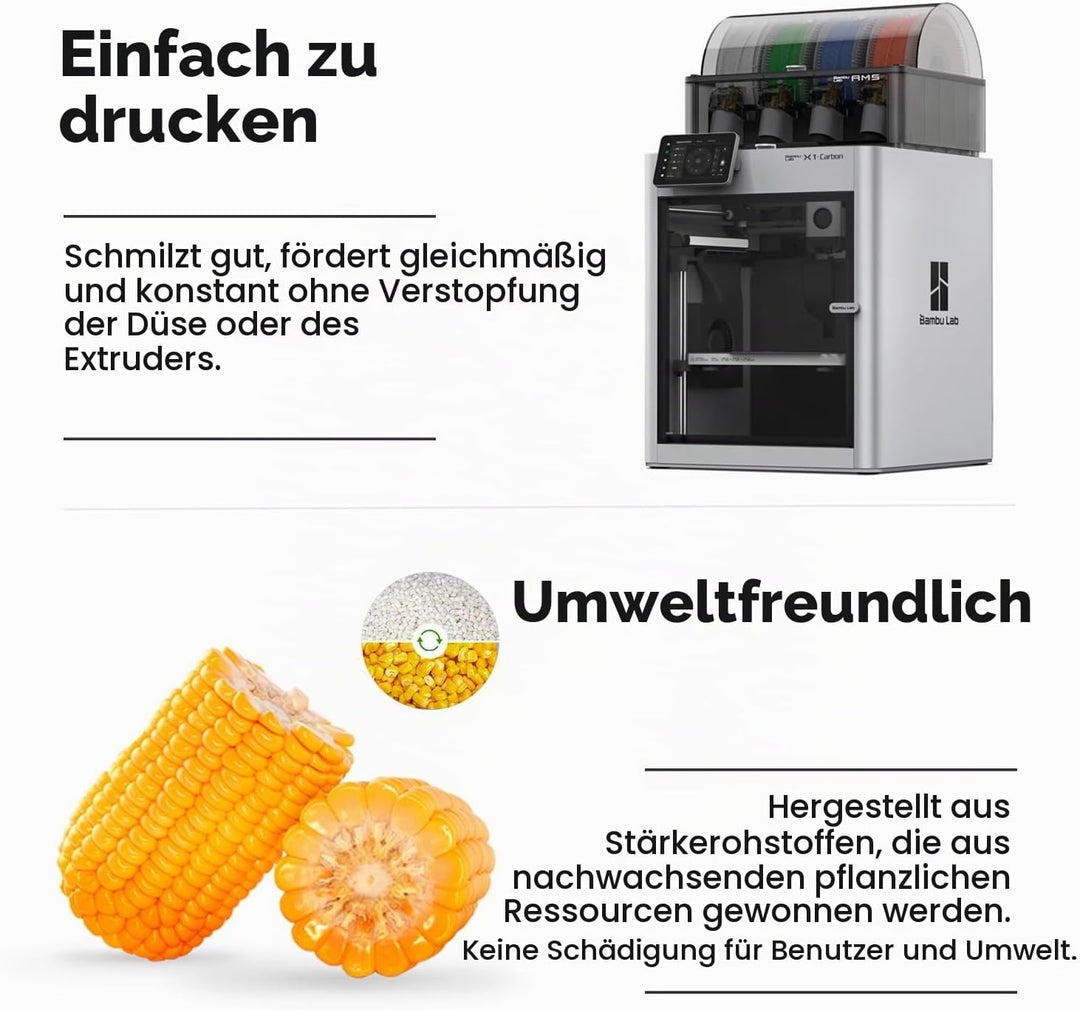 eSUN Silk Dual-Color PLA Filament 1.75mm, Co-Extrusion Silk Magic PLA 3D-Druck Filament, Farbverlauf