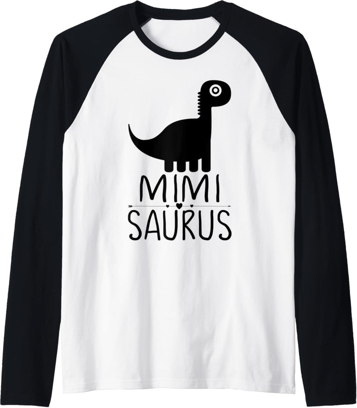 MimiSaurus Dinosaur T-Rex Baby Cute BabySaurus Mimi Saurus Raglan