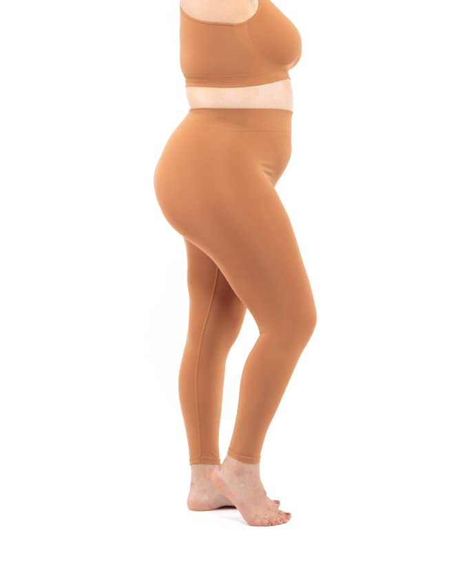 LEELA LAB Leggings Damen Grosse Grössen, Basic Line, Bequem und Vielseitig, aus weicher Mikrofaser m