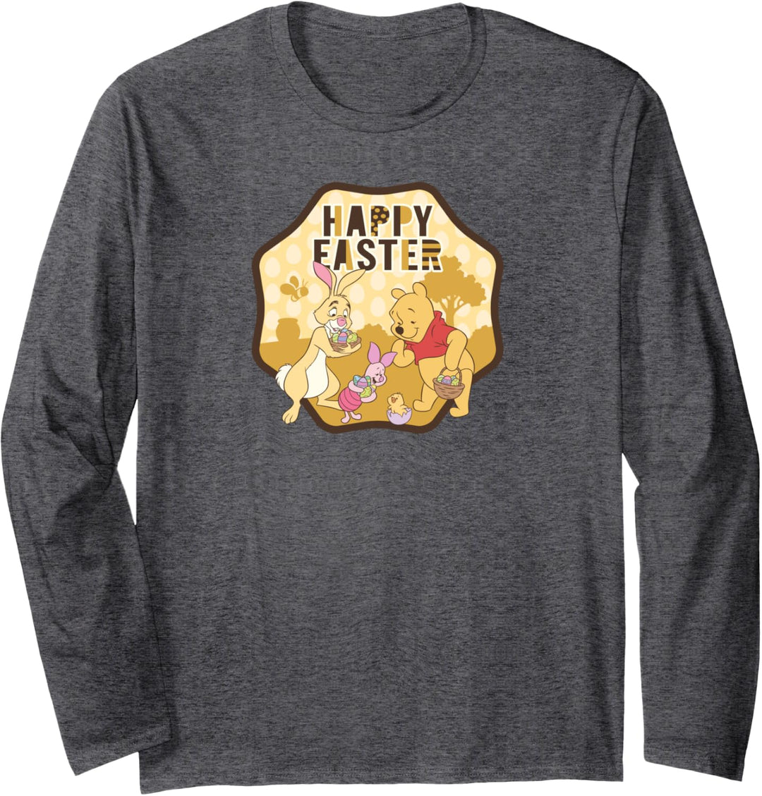 Disney Winnie the Pooh Rabbit Piglet Happy Easter Langarmshirt