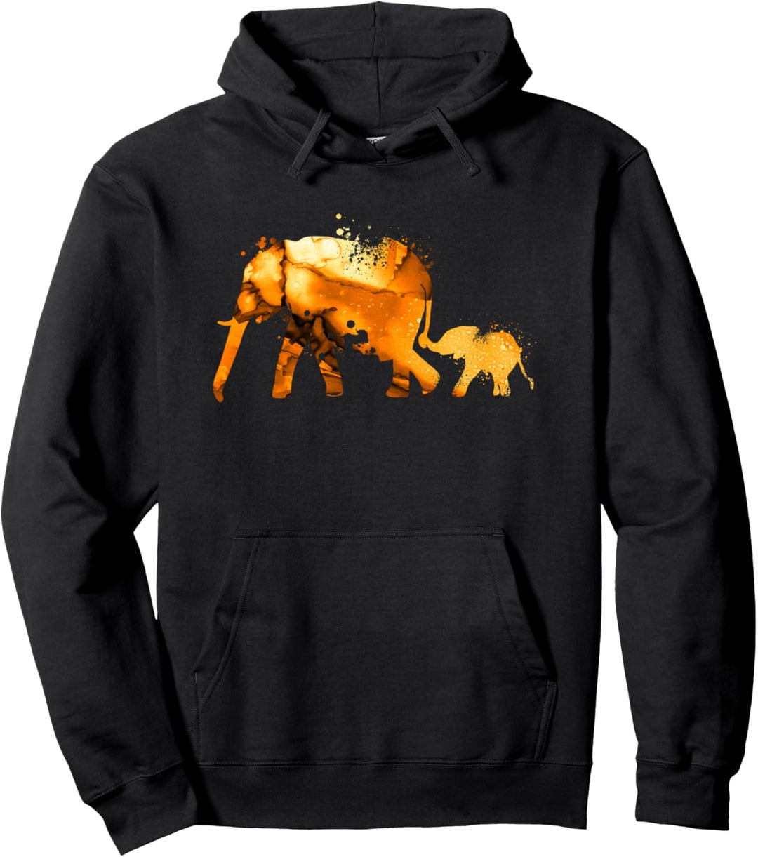 Vintage Elefanten Silhouette | Baby Elefant Pullover Hoodie