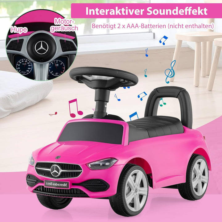 SOARS Kinder Rutschauto, Rutschfahrzeug mit Lenkrad, Sound, Stauraum, Spielzeugauto Jungen & Mädchen