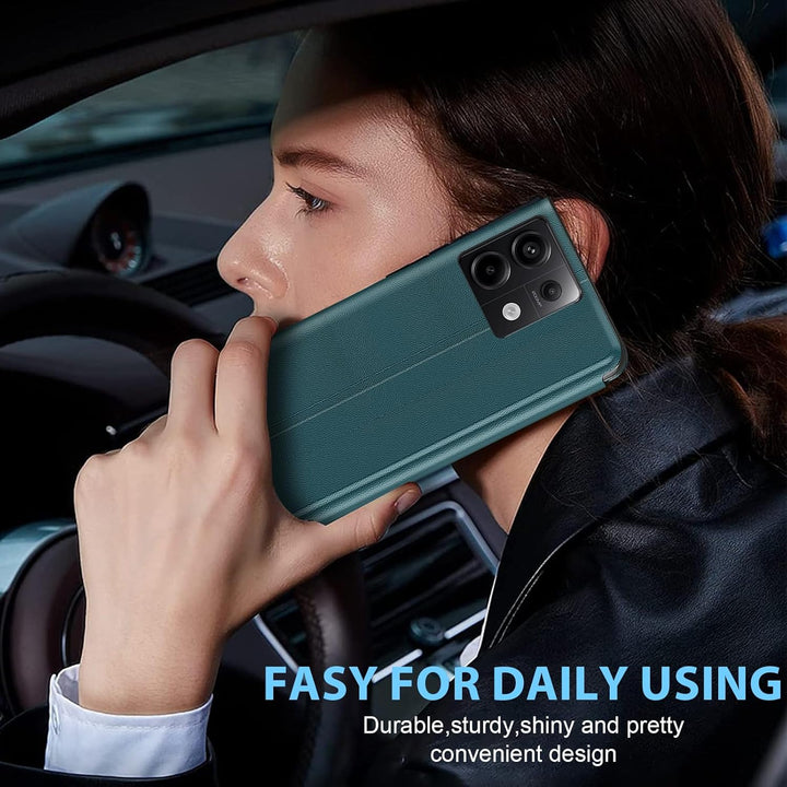 Handyhülle für Xiaomi Redmi Note 13 Pro Hülle Clear View Klappbar Leder Flip Hülle Redmi Note 13 Pro