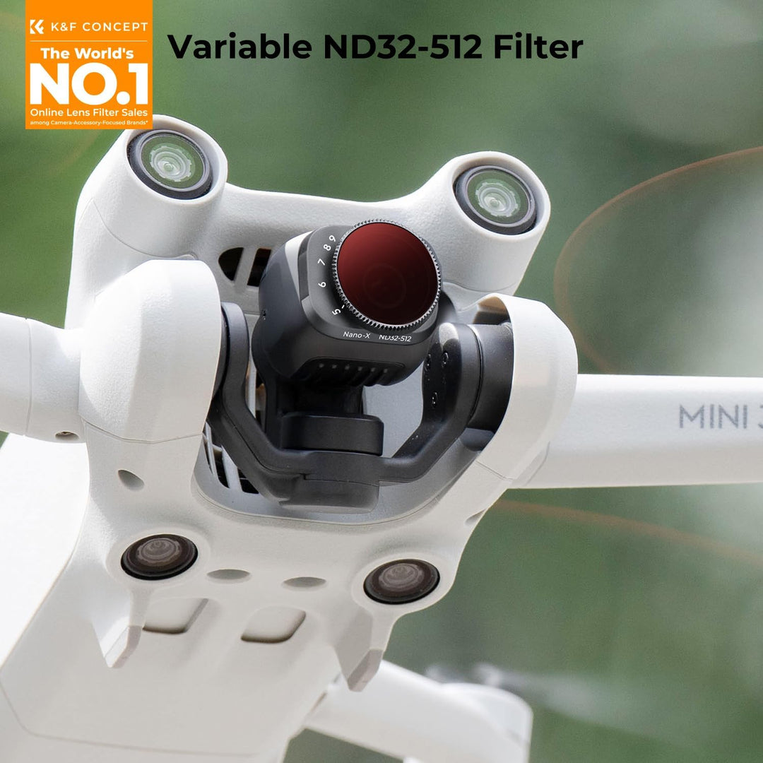 K&F CONCEPT Mini 3,Mini 3 Pro ND Filter, Variabler ND Filter ND32-ND512,5-9 Stop Graufilter kompatib