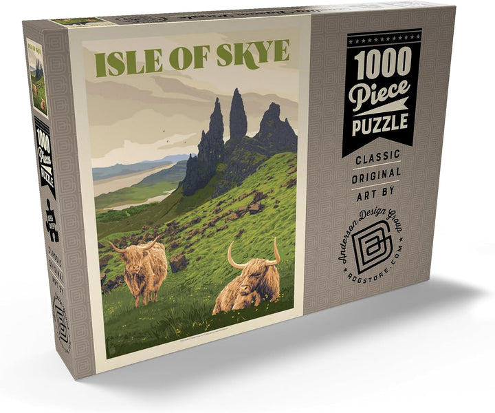 Schottland: Isle of Skye, Vintage Poster - Premium 1000 Teile Puzzle - MyPuzzle Sonderkollektion von