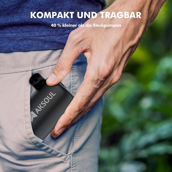 AKSOUL Elektrische Luftpumpe Pumpe Akku: 3600 4000mAh Wiederaufladbare Batterie AA Batterie Portable
